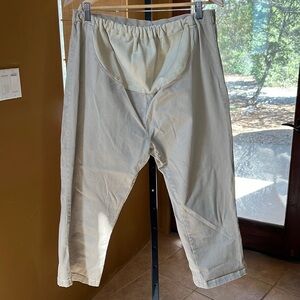 New Addition Maternity Tan Crop Ankle Capri Pants Size Medium